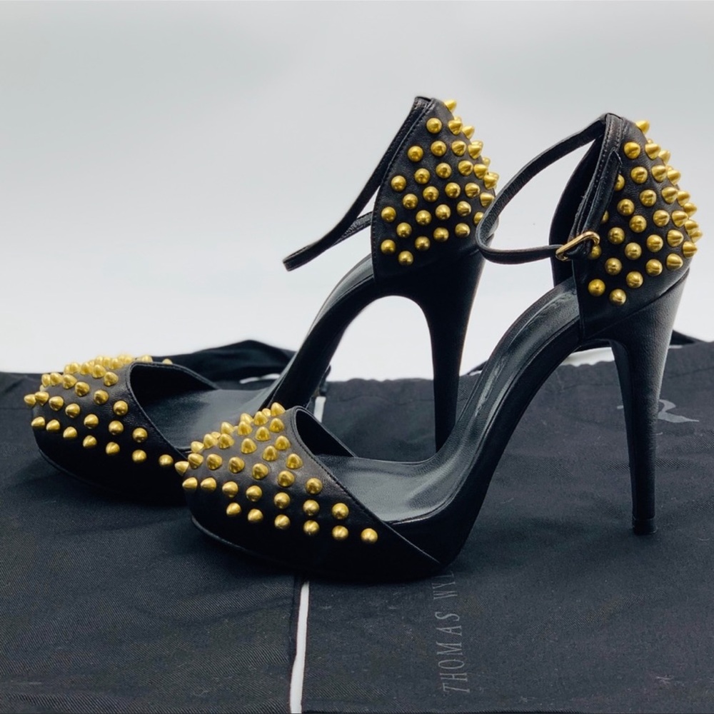 NWT Thomas Wylde Semi-Automatic Black Studded Pump